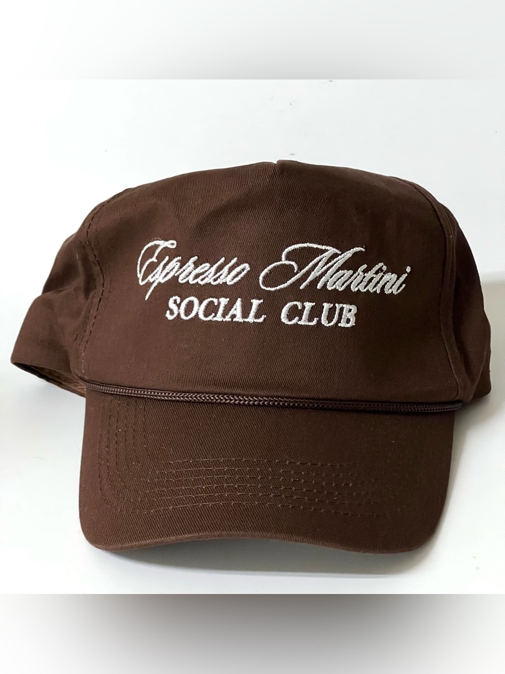 Cameo Sports Men's Espresso Martini Social Club Brown Cap Cotton Hat